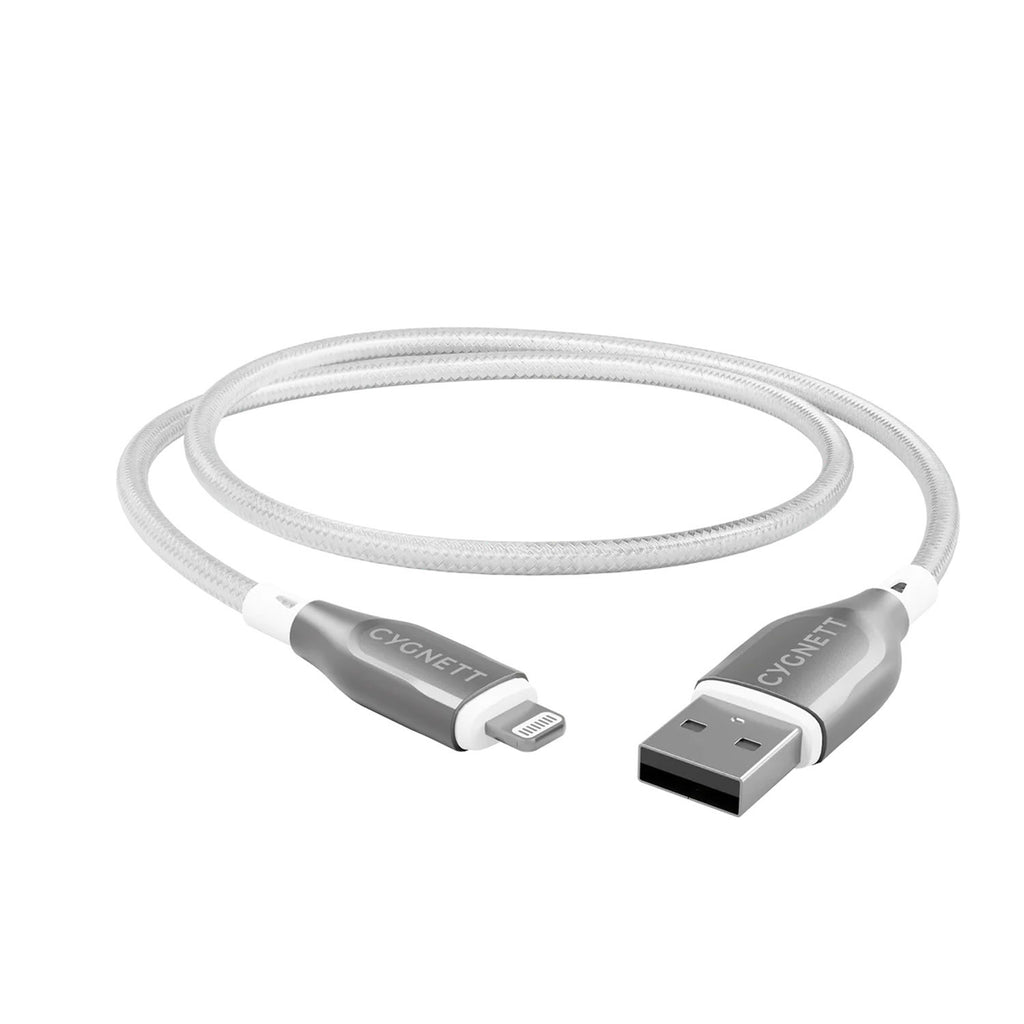 Cable Blindado Lightning a USB-A (1m) Blanco