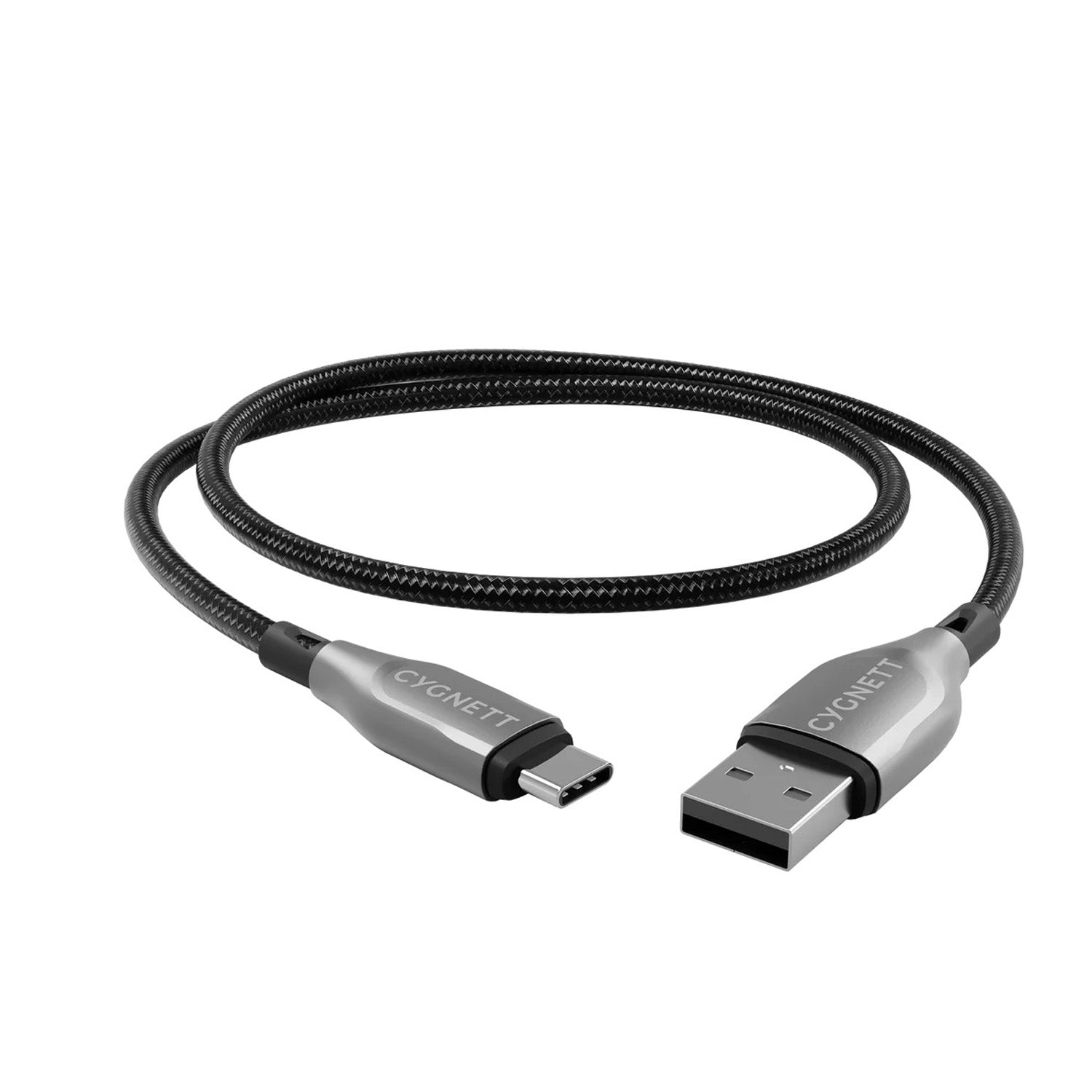 Cable Armoured USB-C a USB-A (1m) Negro