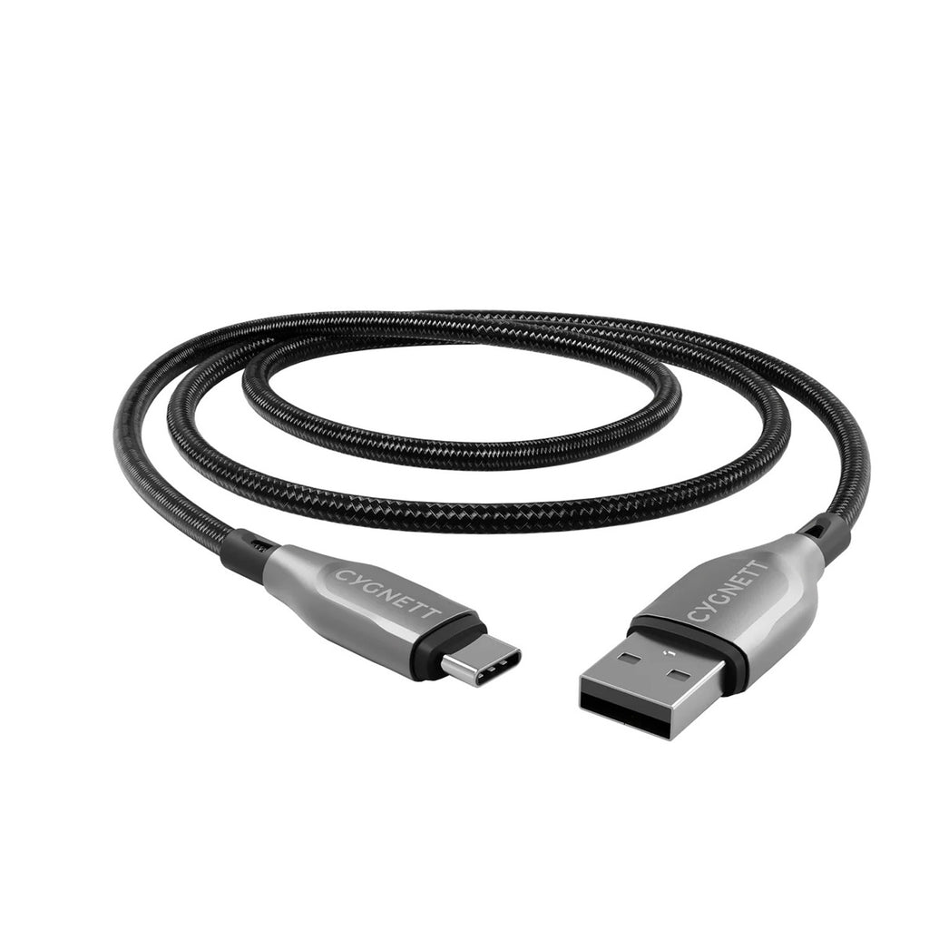 Cable Armoured USB-C a USB-A (2m) Negro