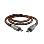 Cable Armoured P240W USB 4.0 USB-C a USB-C (1m) Negro/Naranja