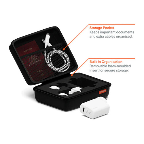 Cargador de viaje GaN PowerMaxx 67W Blanco