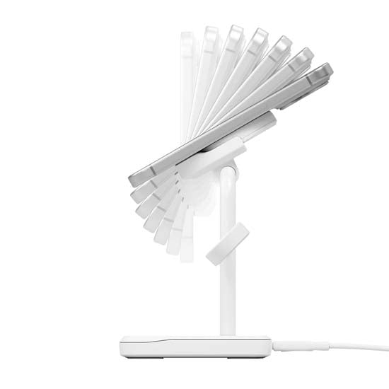 Cargador inalámbrico magnético Qi2 3 en 1 Blanco