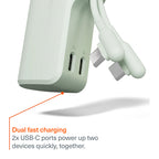 Power Bank Thumboost 5.000mAh + Cable USB-C Verde