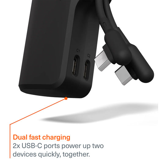 Thumboost Power Bank 5,000mAh + Combo de Cable USB-C Negro