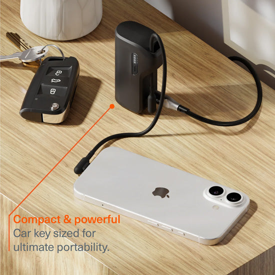 Thumboost Power Bank 5,000mAh + Combo de Cable USB-C Negro