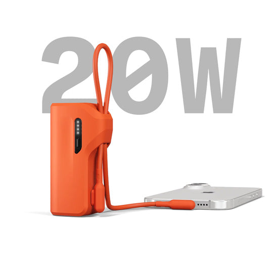 Pack Power Bank Thumboost 5,000mAh + Cable USB-C Naranja