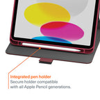 TekView iPad 11 (A16) y 10.9 (10.ª gen) Cherry Rose