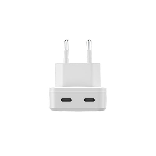 Cargador de pared SLIM GaN 45W con dos puertos USB-C Blanco