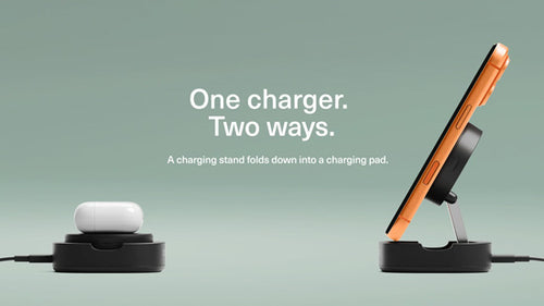 Cargador inalámbrico magnético plegable Qi2 ChargeBase Negro