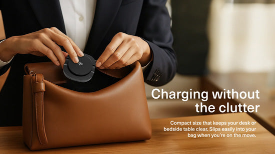 Cargador inalámbrico magnético plegable Qi2 ChargeBase Negro