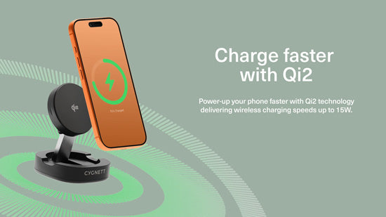 Cargador inalámbrico magnético plegable Qi2 ChargeBase Negro