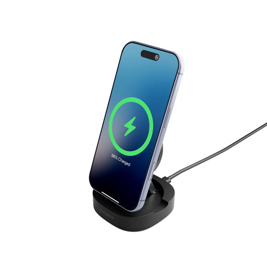Cargador inalámbrico magnético plegable Qi2 ChargeBase Negro
