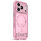 Funda Híbrida MagSafe Antimicrobiana iPhone 18 Pro Max Clear Pink