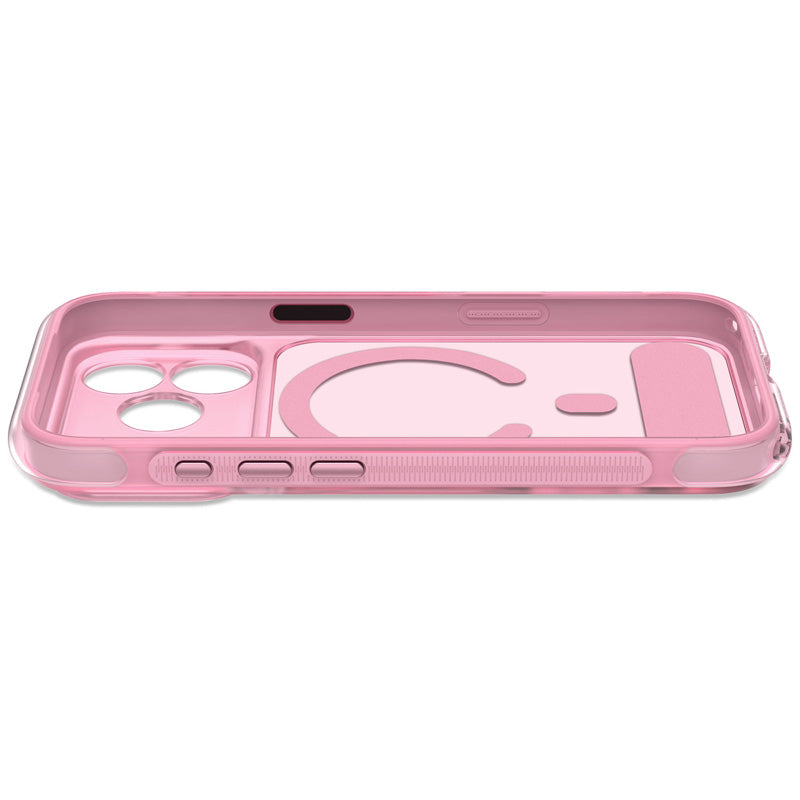 Funda Híbrida MagSafe Antimicrobiana iPhone 18 Pro Max Clear Pink