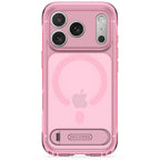 Funda Híbrida MagSafe Antimicrobiana iPhone 18 Pro Max Clear Pink
