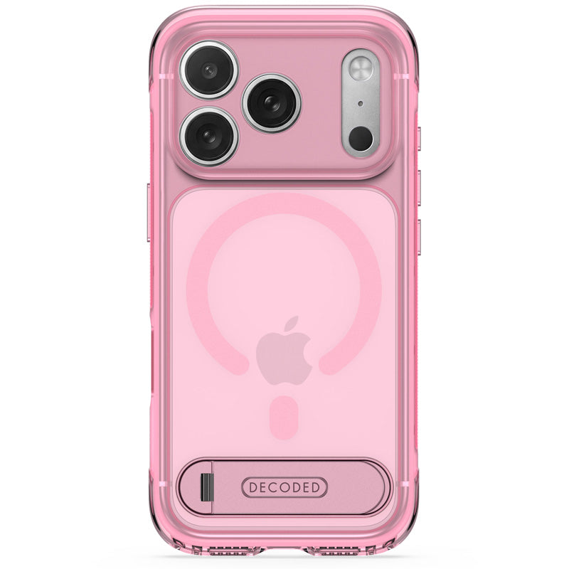 Funda Híbrida MagSafe Antimicrobiana iPhone 18 Pro Max Clear Pink