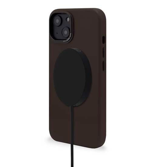 Funda de Cuero MagSafe para iPhone 14 Plus Chocolate