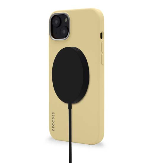Funda de Silicona Antimicrobiana MagSafe para iPhone 14 Plus Beige