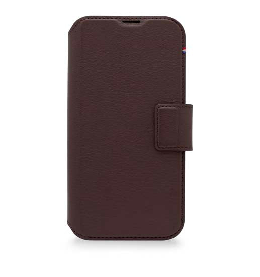 Funda Folio de Piel iPhone 14 Plus Marrón