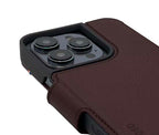 Funda Folio de Piel iPhone 14 Plus Marrón