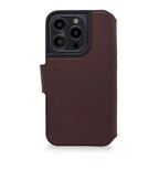 Funda Folio de Piel iPhone 14 Plus Marrón