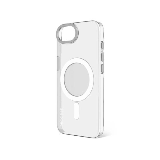 Funda MagSafe de plástico reciclado para iPhone 16e / 17e transparente