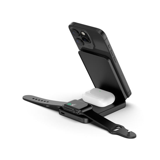 Batería externa magnética 4 en 1 8000 mAh Negro