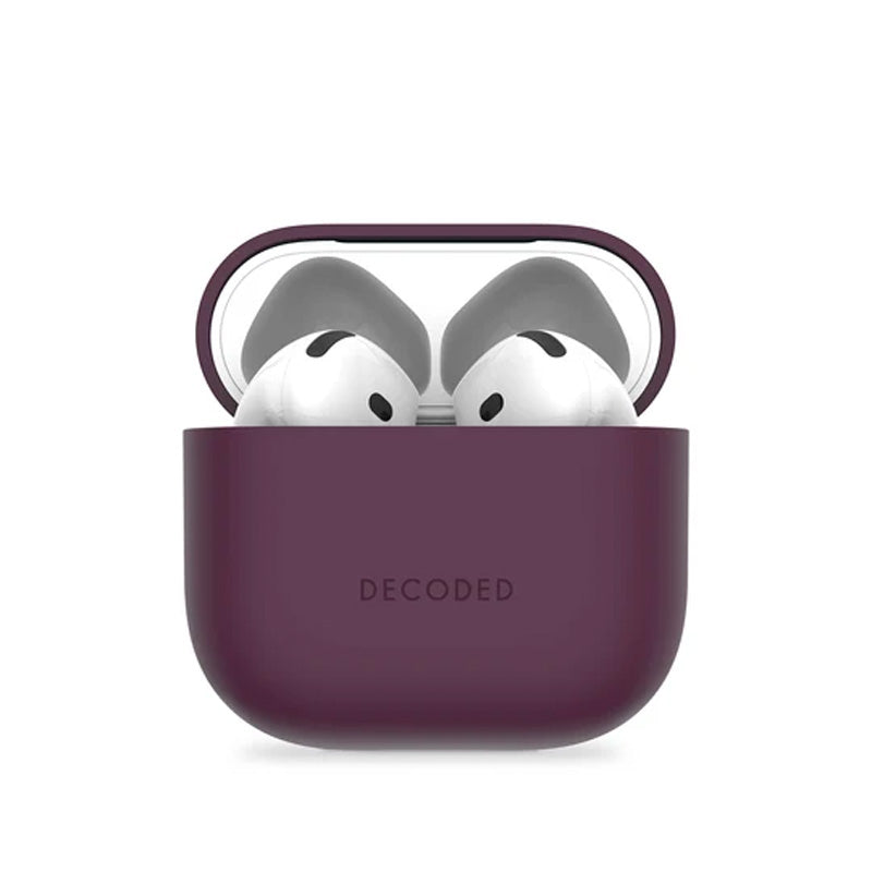 Funda de silicona para AirPods 4 y 5 Ciruela