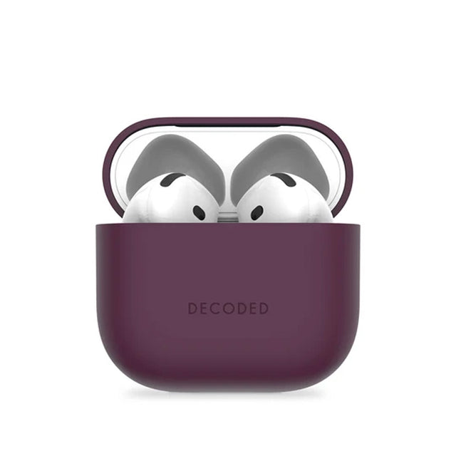 Funda de silicona para AirPods 4 y 5 Ciruela