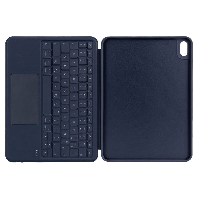 Funda Folio con Teclado Bluetooth para iPad Air 11 (M3/M2) y Air 10.9 (2020/22, 4a/5a gen) AZERTY Navy