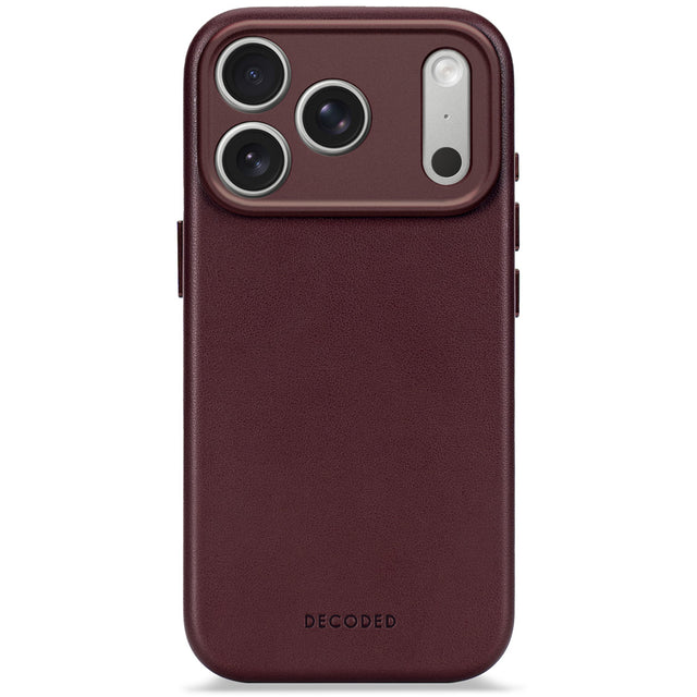 Funda de piel iPhone 17 Pro Dark Ruby