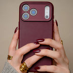 Funda de cuero iPhone 17 Pro Max Dark Ruby