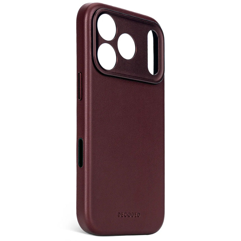 Funda de cuero iPhone 17 Pro Max Dark Ruby