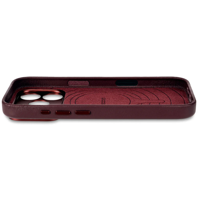 Funda de cuero iPhone 17 Pro Max Dark Ruby