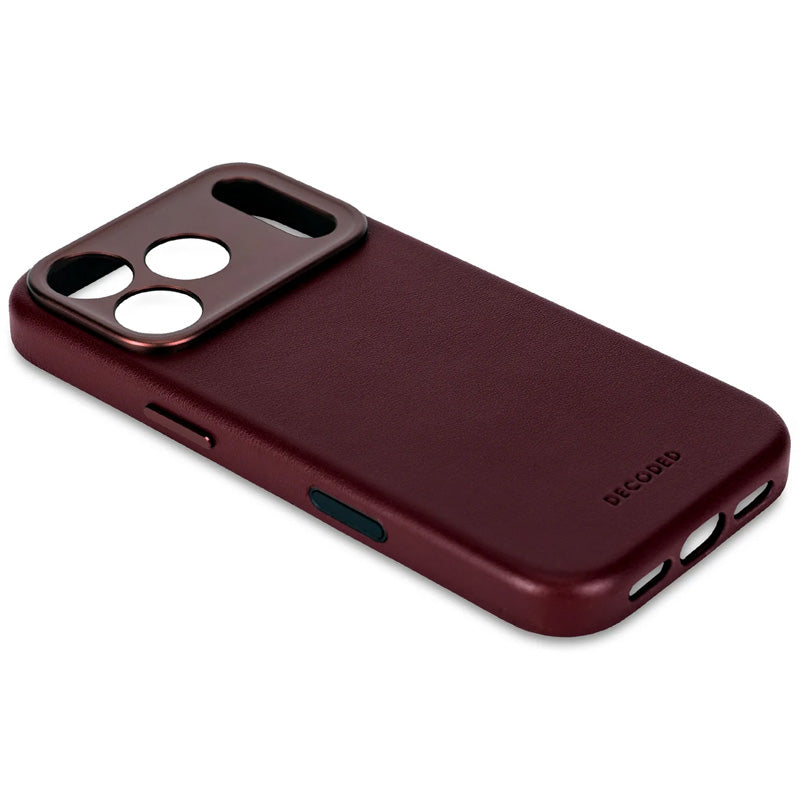 Funda de cuero iPhone 17 Pro Max Dark Ruby