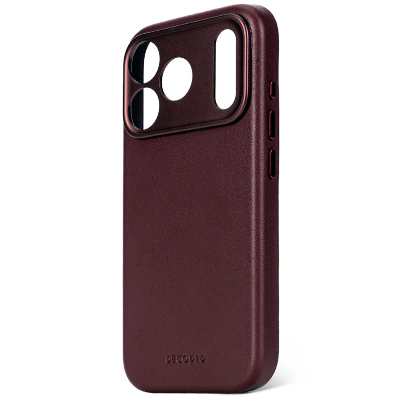 Funda de cuero iPhone 17 Pro Max Dark Ruby