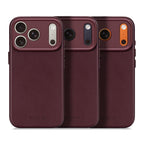 Funda de cuero iPhone 17 Pro Max Dark Ruby