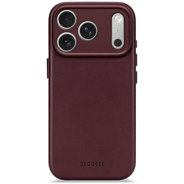 Funda de cuero iPhone 17 Pro Max Dark Ruby