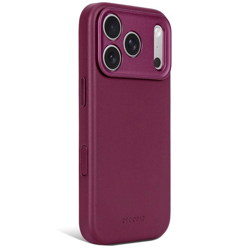 Funda de cuero MagSafe iPhone 18 Pro / 17 Pro Berenjena