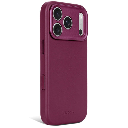 Funda de cuero MagSafe iPhone 18 Pro / 17 Pro Berenjena