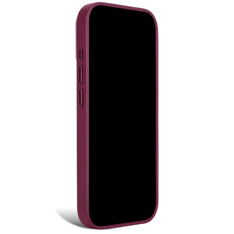 Funda de cuero MagSafe iPhone 18 Pro / 17 Pro Berenjena