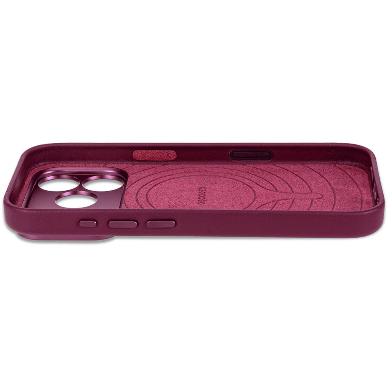 Funda de cuero MagSafe iPhone 18 Pro / 17 Pro Berenjena