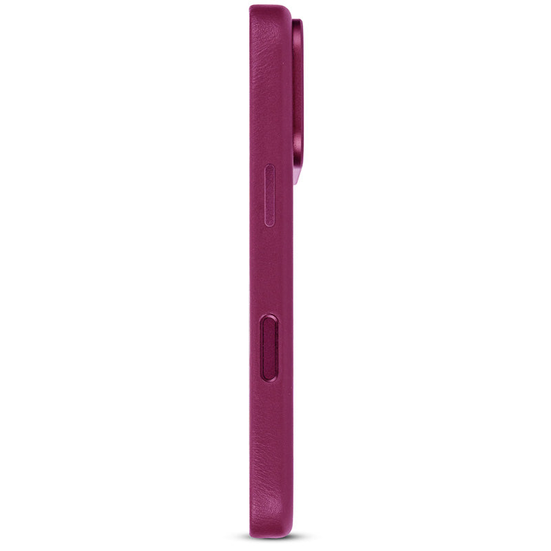 Funda de cuero MagSafe iPhone 18 Pro / 17 Pro Berenjena