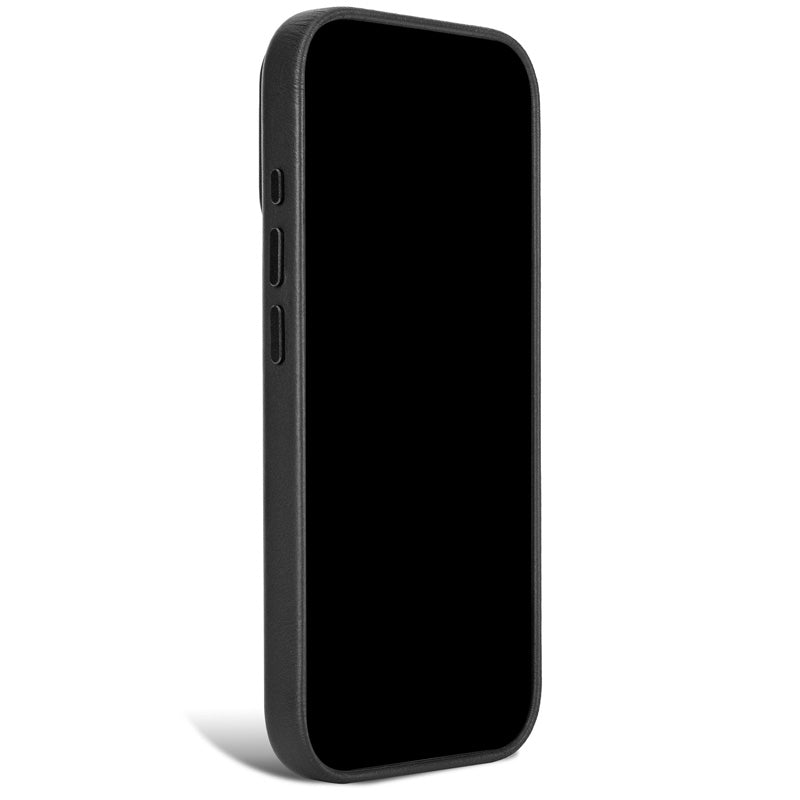 Funda de cuero MagSafe iPhone 18 Pro / 17 Pro Negro