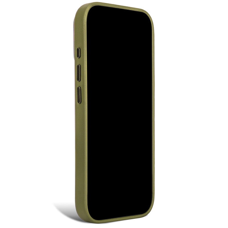 Funda de cuero MagSafe iPhone 18 Pro / 17 Pro Moss Green