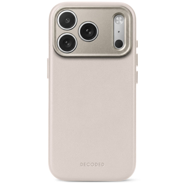 Funda de piel MagSafe iPhone 18 Pro / 17 Pro Taupe