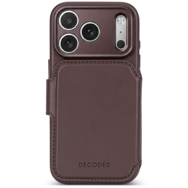 Folio desmontable de piel MagSafe para iPhone 18 Pro / 17 Pro Chocolate Brown