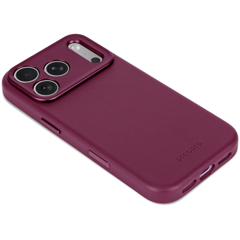 Funda de piel MagSafe iPhone 18 Pro Max / 17 Pro Max Aubergine