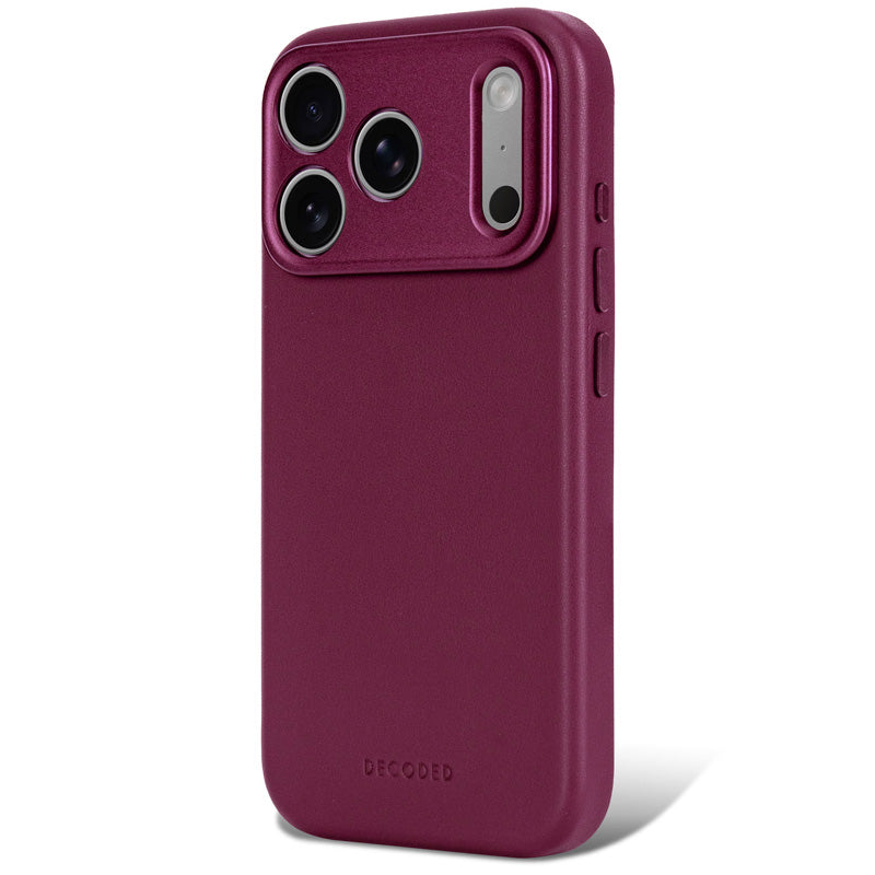 Funda de piel MagSafe iPhone 18 Pro Max / 17 Pro Max Aubergine