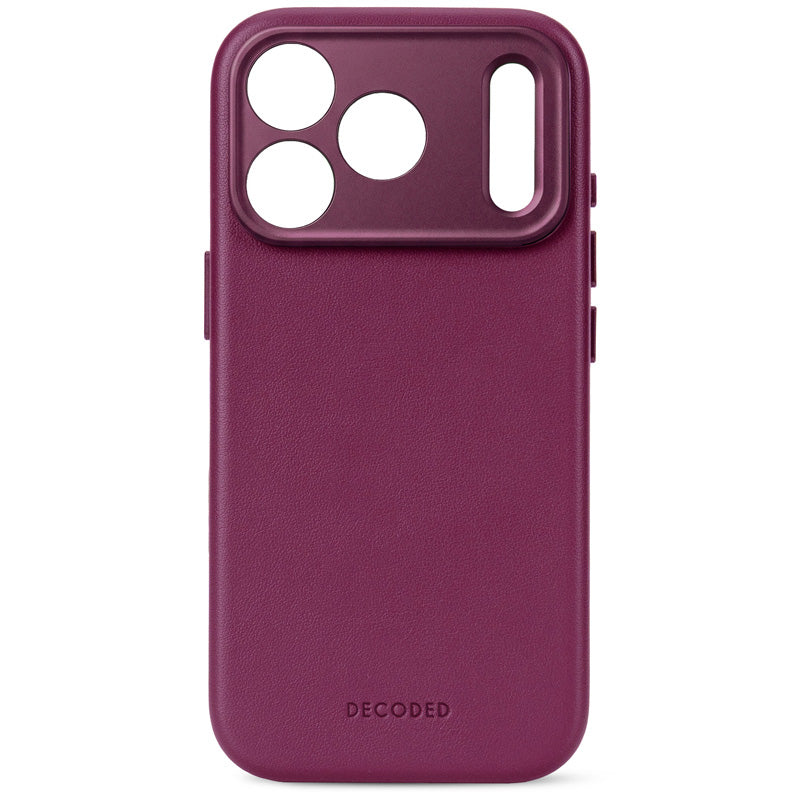 Funda de piel MagSafe iPhone 18 Pro Max / 17 Pro Max Aubergine